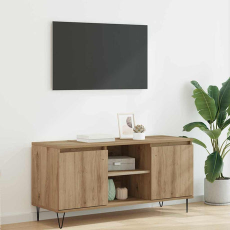 Vidaxl tv-kast 104 x 35 x 50 cm artisan eiken bewerkt hout