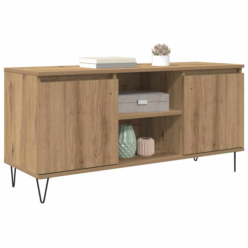 Vidaxl tv-kast 104 x 35 x 50 cm artisan eiken bewerkt hout