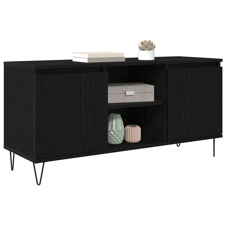 Vidaxl tv-kast 104 x 35 x 50 cm zwart eiken bewerkt hout