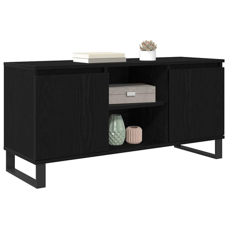 Vidaxl tv-kast 104 x 35 x 50 cm zwart eiken bewerkt hout