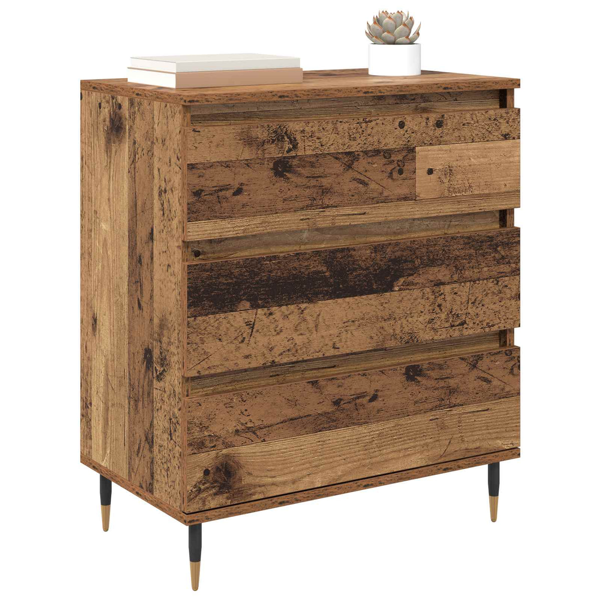 Vidaxl dressoir oud hout 60 x 35 x 70 cm bewerkt hout