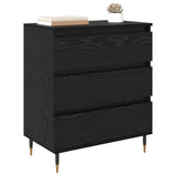 Vidaxl dressoir zwart eiken 60 x 35 x 70 cm bewerkt hout