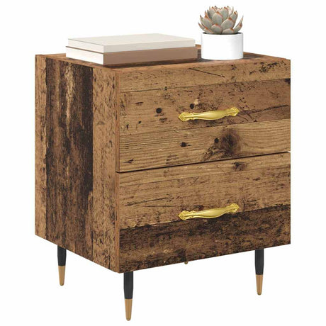 Vidaxl nachtkastje oudhout 40 x 35 x 47,5 cm bewerkt hout