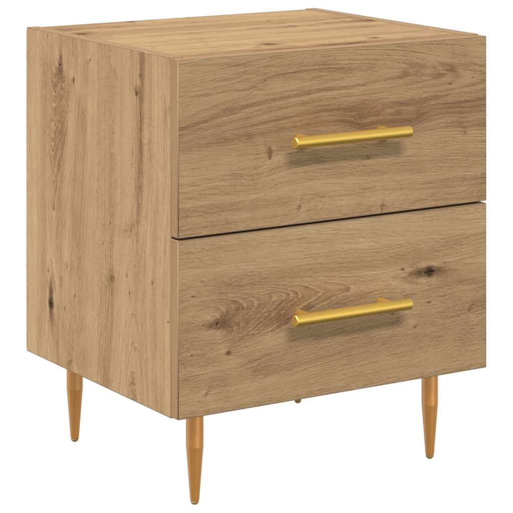 Vidaxl nachtkastje artisan eiken 40 x 35 x 47,5 cm bewerkt hout