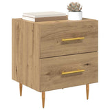 Vidaxl nachtkastje artisan eiken 40 x 35 x 47,5 cm bewerkt hout