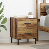 Vidaxl nachtkastje 2 st oudhout 40 x 35 x 47,5 cm bewerkt hout