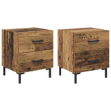 Vidaxl nachtkastje 2 st oudhout 40 x 35 x 47,5 cm bewerkt hout