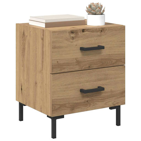 Vidaxl nachtkastje artisan eiken 40 x 35 x 47,5 cm bewerkt hout