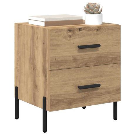 Vidaxl nachtkastje artisan eiken 40 x 35 x 47,5 cm bewerkt hout