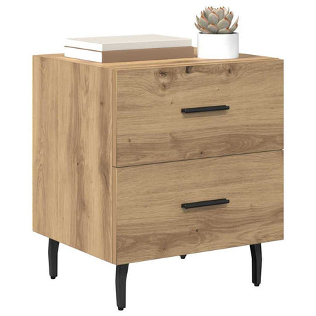 Vidaxl nachtkastje artisan eiken 40 x 35 x 47,5 cm bewerkt hout