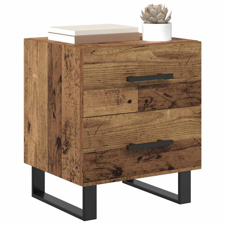 Vidaxl nachtkastje oudhout 40 x 35 x 47,5 cm bewerkt hout