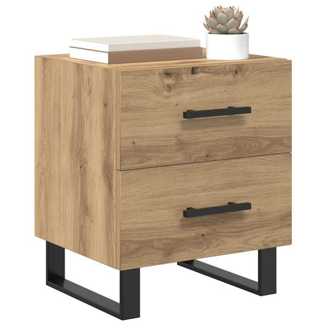 Vidaxl nachtkastje artisan eiken 40 x 35 x 47,5 cm bewerkt hout