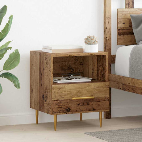 Vidaxl nachtkastje bruin 40 x 35 x 47,5 cm bewerkt hout