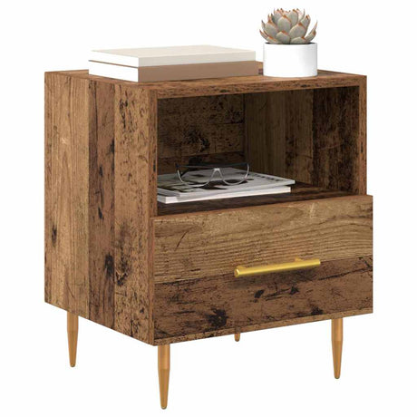 Vidaxl nachtkastje bruin 40 x 35 x 47,5 cm bewerkt hout