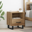 Vidaxl nachtkastje artisan eiken 40 x 35 x 47,5 cm bewerkt hout