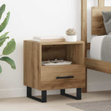 Vidaxl nachtkastje artisan eiken 40 x 35 x 47,5 cm bewerkt hout