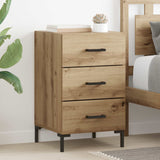 Vidaxl nachtkastje artisan eiken 40 x 40 x 66 cm bewerkt hout