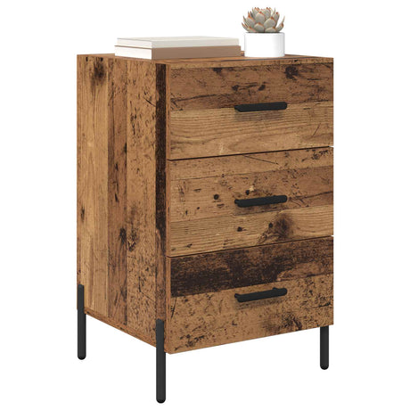 Vidaxl nachtkastje oudhout 40 x 40 x 66 cm bewerkt hout
