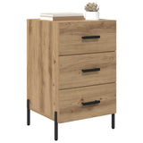 Vidaxl nachtkastje artisan eiken 40 x 40 x 66 cm bewerkt hout