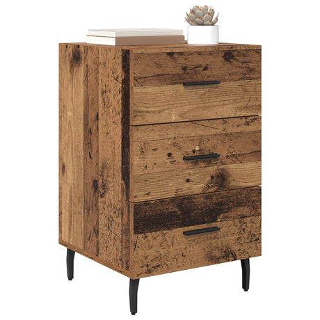 Vidaxl nachtkastje oudhout 40 x 40 x 66 cm bewerkt hout