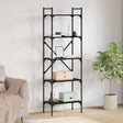 Vidaxl boekenkast 5-laags 56 x 32 x 174 cm bewerkt hout zwart eiken