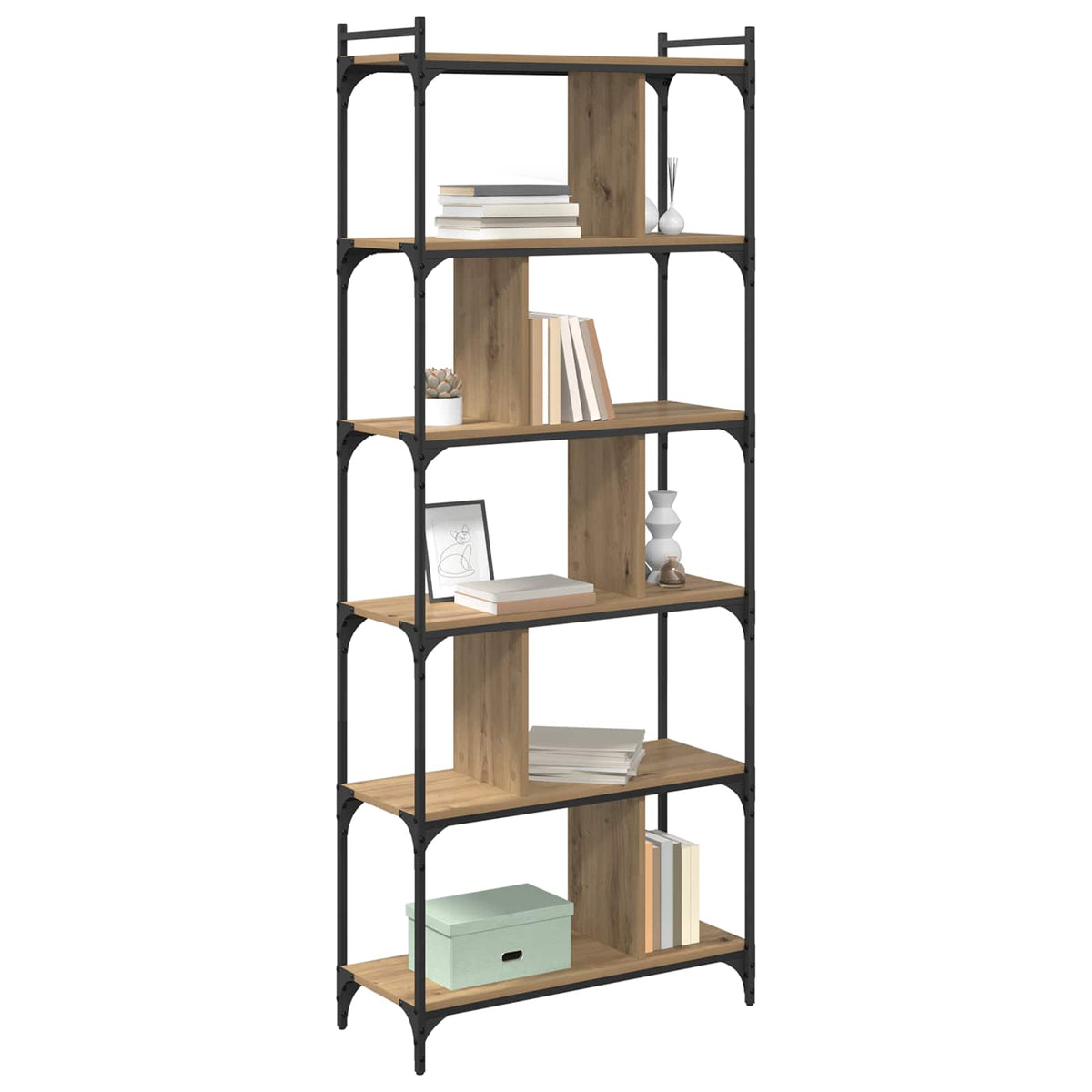 Vidaxl boekenkast 5-laags 76 x 32 x 192 cm bewerkt hout