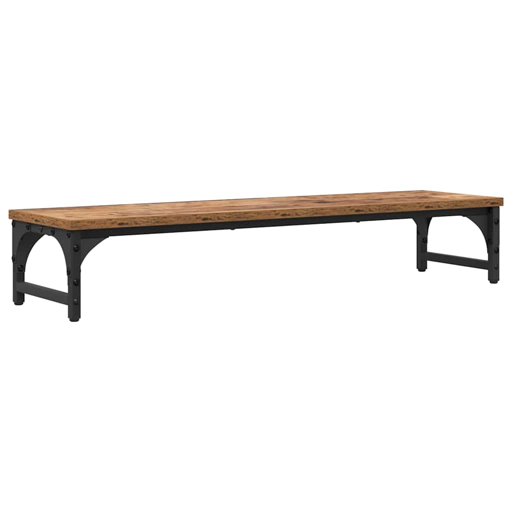 Vidaxl monitor stand oud hout 85 x 23 x 15,5 cm bewerkt hout