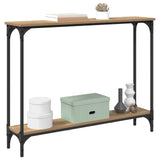 Vidaxl wandtafel artisan eiken 100 x 22,5 x 75 cm bewerkt hout