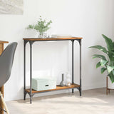Vidaxl wandtafel oud hout 75 x 22,5 x 75 cm bewerkt hout