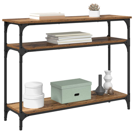 Vidaxl wandtafel oud hout 100 x 29 x 75 cm bewerkt hout