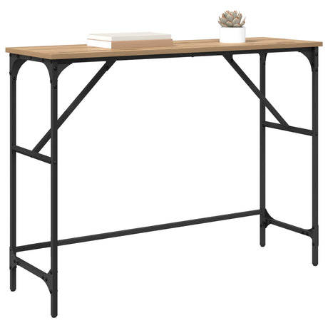 Vidaxl wandtafel artisan eiken 100 x 32 x 75 cm bewerkt hout
