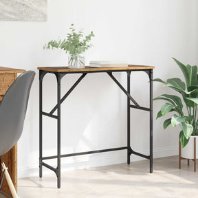 Vidaxl wandtafel oudhout 75 x 32 x 75 cm bewerkt hout