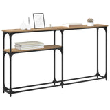 Vidaxl consoletafel artisan eiken 145 x 22,5 x 75 cm bewerkt hout