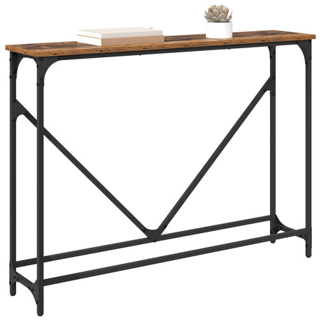 Vidaxl wandtafel oud hout 102 x 23 x 75 cm bewerkt hout