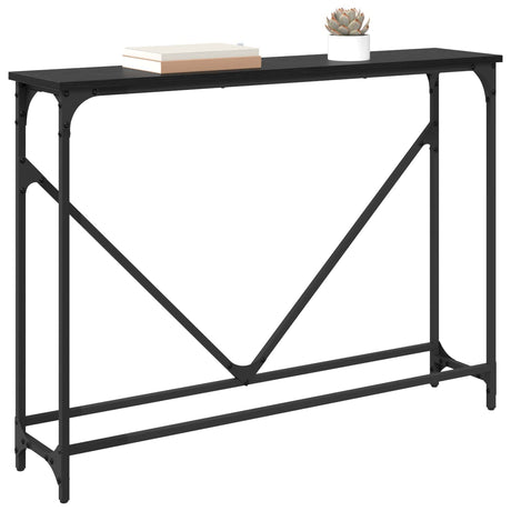 Vidaxl wandtafel zwart eiken 102 x 23 x 75 cm bewerkt hout