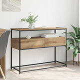 Vidaxl wandtafel artisan eiken 100 x 40 x 75 cm bewerkt hout