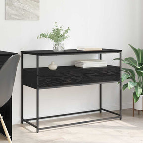 Vidaxl wandtafel zwart eiken 100 x 40 x 75 cm bewerkt hout