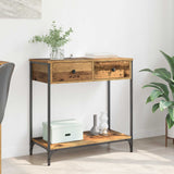 Vidaxl wandtafel oud hout 75 x 34,5 x 75 cm bewerkt hout
