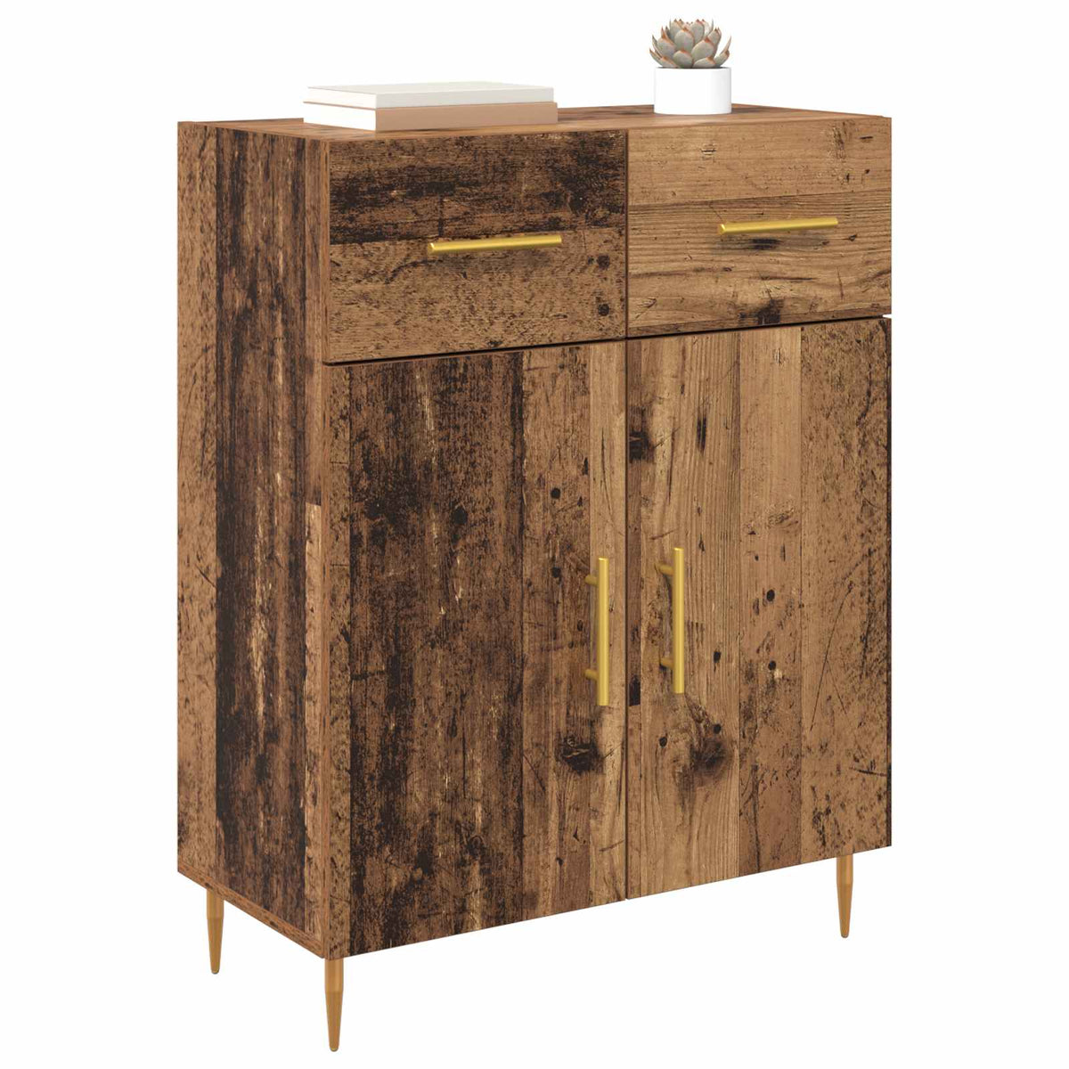 Vidaxl dressoir oud hout 69,5 x 34 x 90 cm bewerkt hout