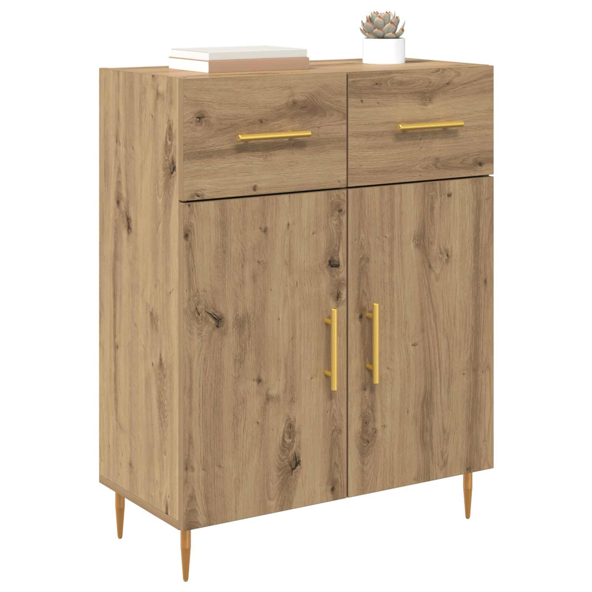 Vidaxl dressoir artisan eiken 69,5 x 34 x 90 cm bewerkt hout