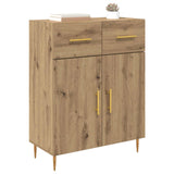 Vidaxl dressoir artisan eiken 69,5 x 34 x 90 cm bewerkt hout