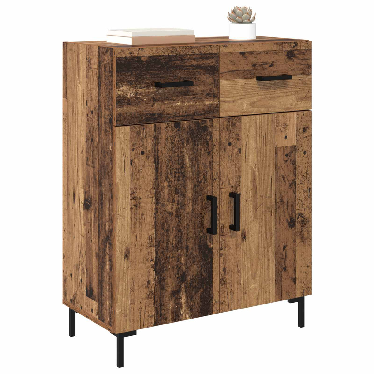 Vidaxl dressoir oudhout 69,5 x 34 x 90 cm bewerkt hout