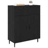 Vidaxl dressoir zwart eiken 69,5 x 34 x 90 cm bewerkt hout