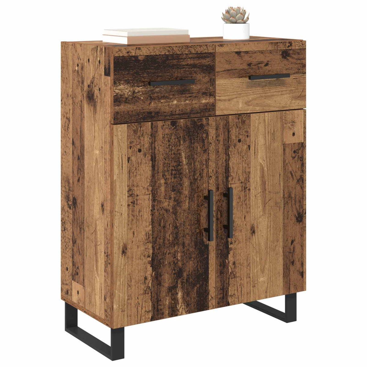 Vidaxl dressoir oud hout 69,5 x 34 x 90 cm bewerkt hout