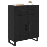 Vidaxl dressoir zwart eiken 69,5 x 34 x 90 cm bewerkt hout