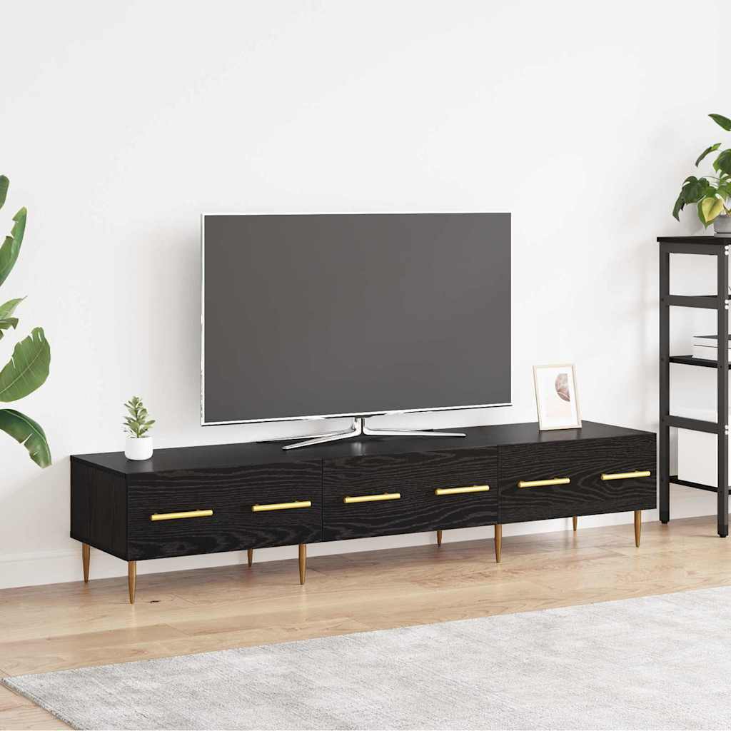 Vidaxl tv-kast 150 x 36 x 30 cm zwart eiken bewerkt hout