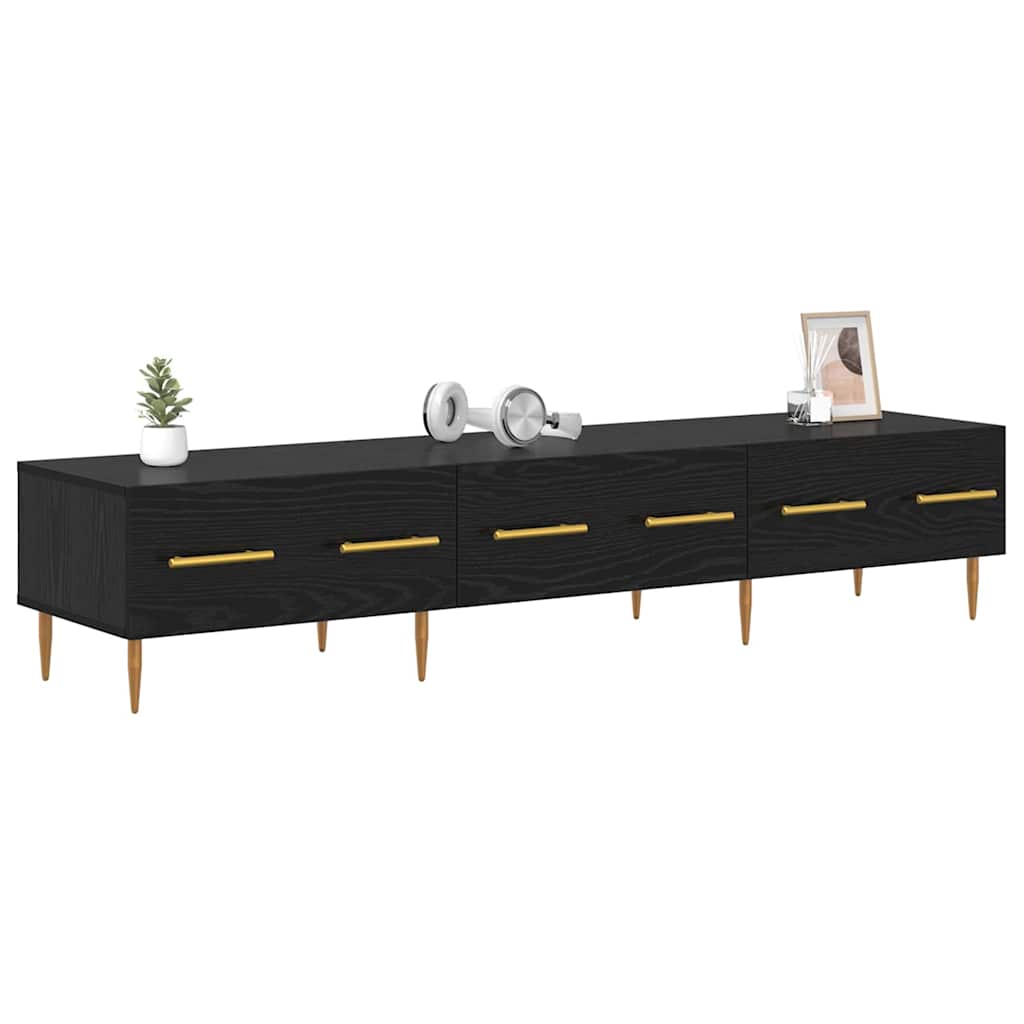 Vidaxl tv-kast 150 x 36 x 30 cm zwart eiken bewerkt hout