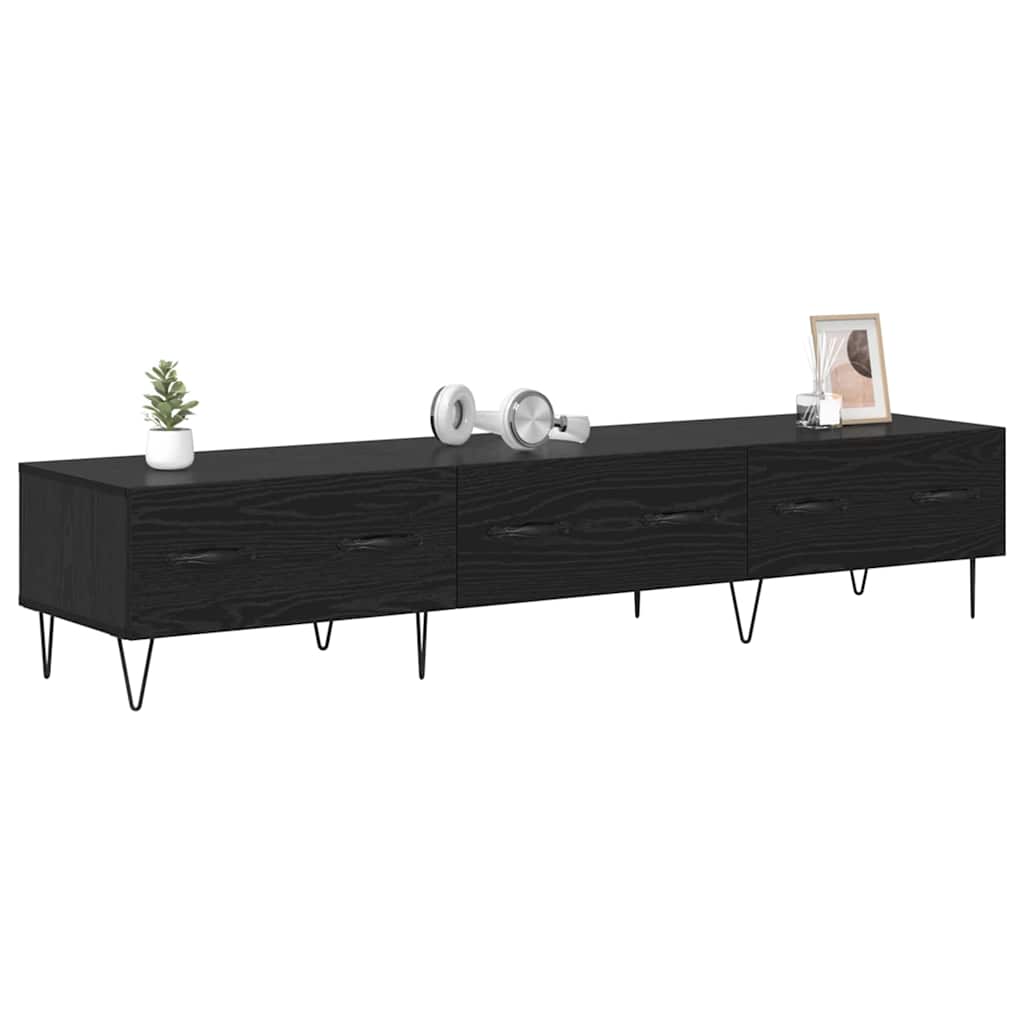 Vidaxl tv-kast 150 x 36 x 30 cm zwart eiken bewerkt hout