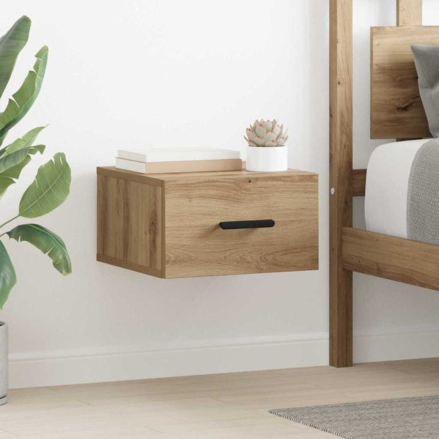 Vidaxl nachtkastje 2 st 35 x 35 x 20 cm bewerkt hout artisan eiken