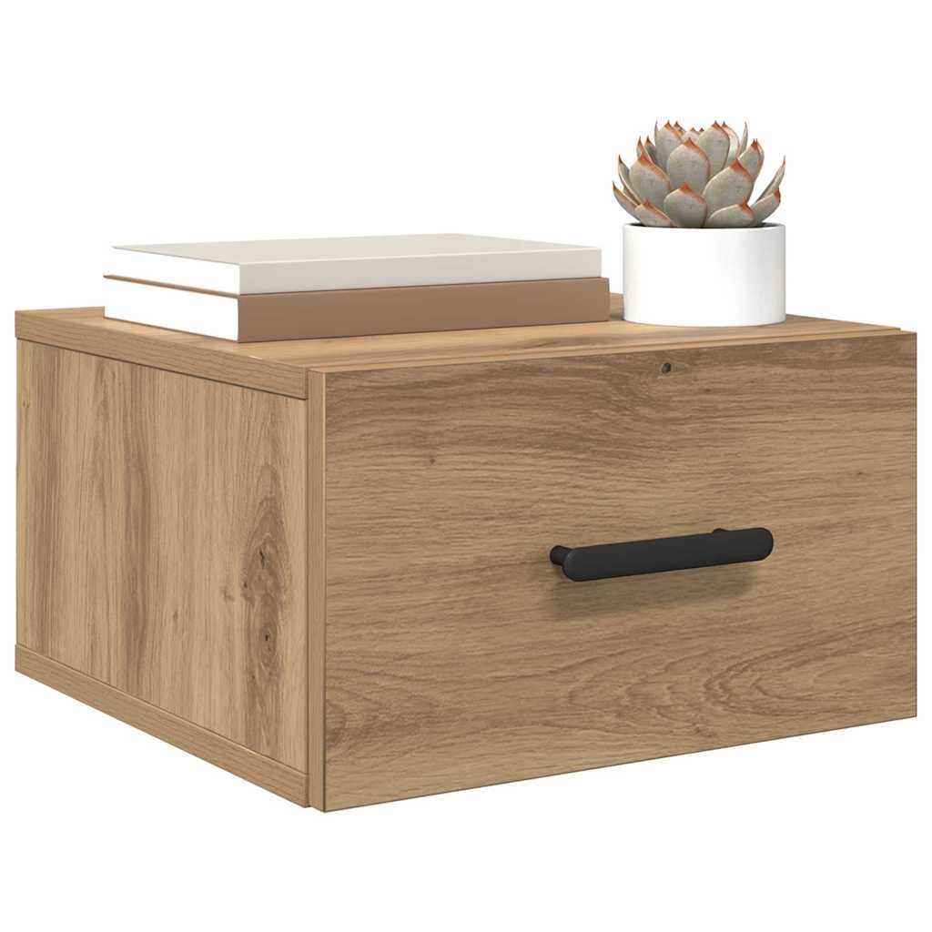 Vidaxl nachtkastje 2 st 35 x 35 x 20 cm bewerkt hout artisan eiken